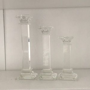 Mikasa. Crystal candlestick holders.